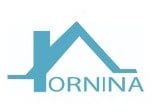 Modern house logo with blue roof outline and "Hornina" text in blue.