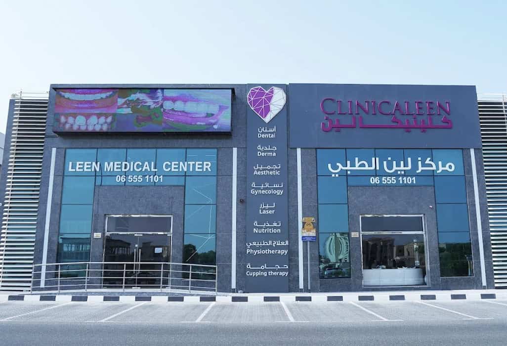 NJS Tech branding on building exterior showcasing digital signage and modern technology solutions.