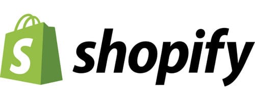 Shopify logo on NJS Tech website showing e-commerce platform branding.