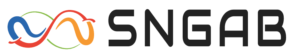 Logo of NJS Tech with colorful intertwined loops and "SNAG" text.
